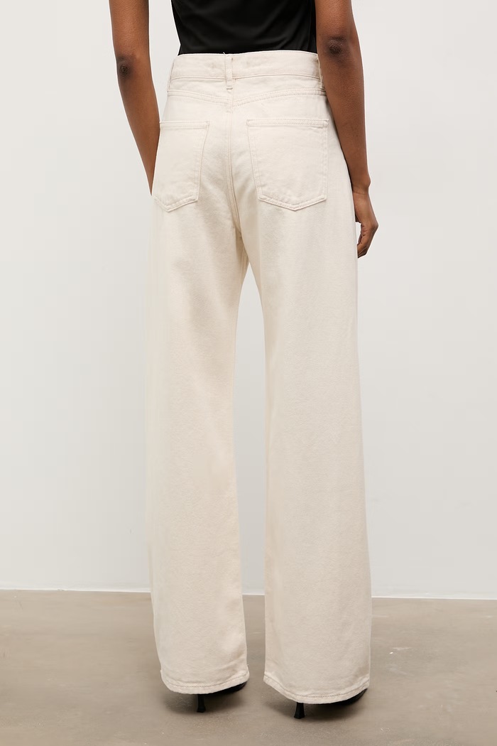 Odzież Answear.LAB jeansy straight damskie 3847.tok beżowy