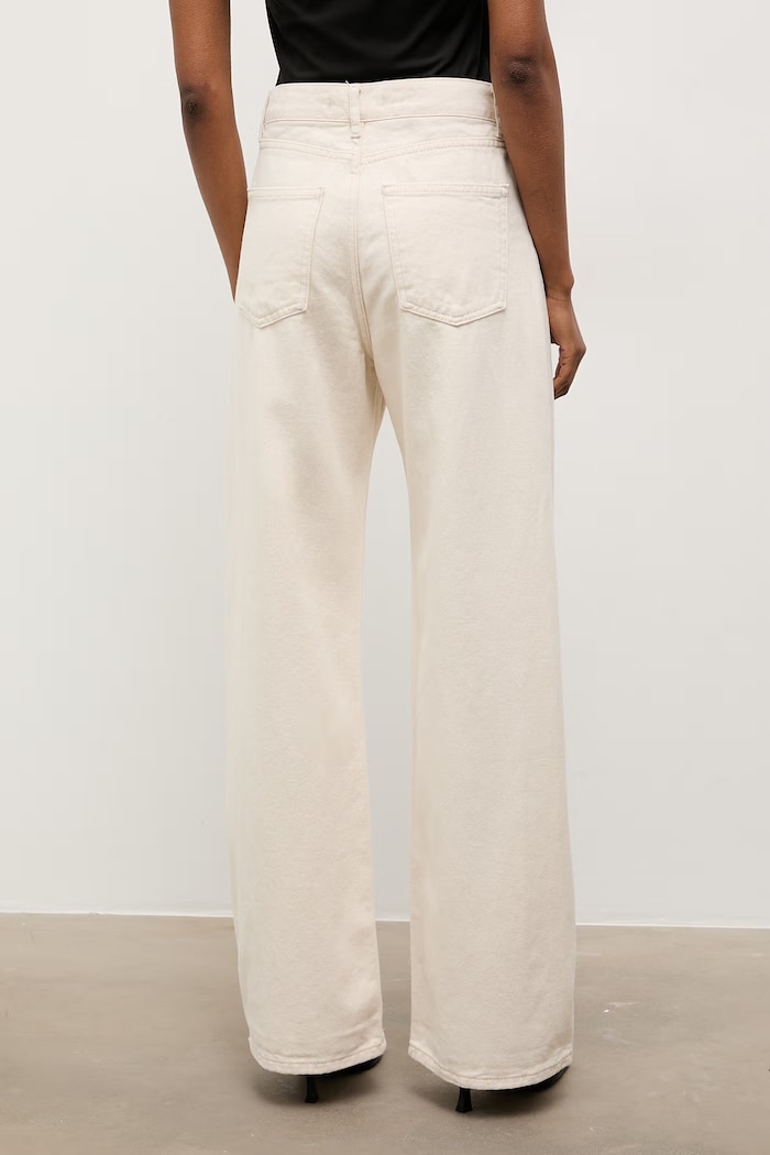 Odzież Answear.LAB jeansy straight damskie 3847.tok beżowy