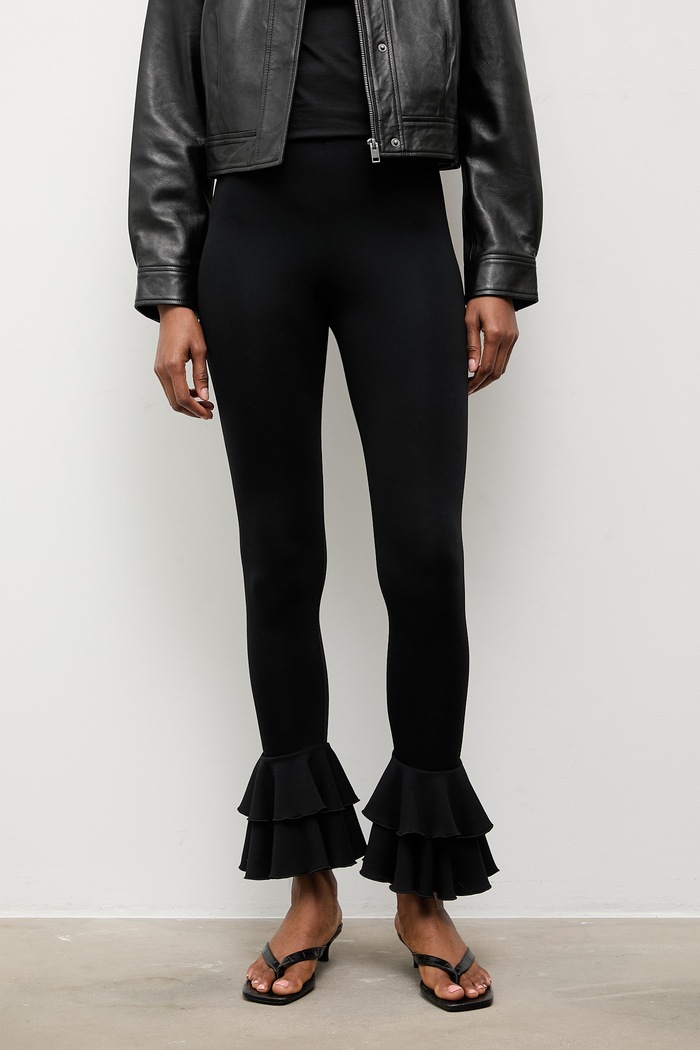 Answear.LAB legginsy damskie z bawełną czarny WS26-SPD034