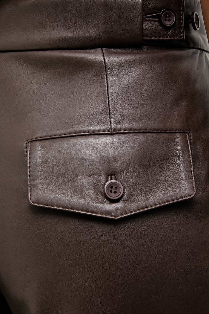 Answear.LAB pantaloni pentru femei, din piele MADELINE Unscripted Collection MADELINE