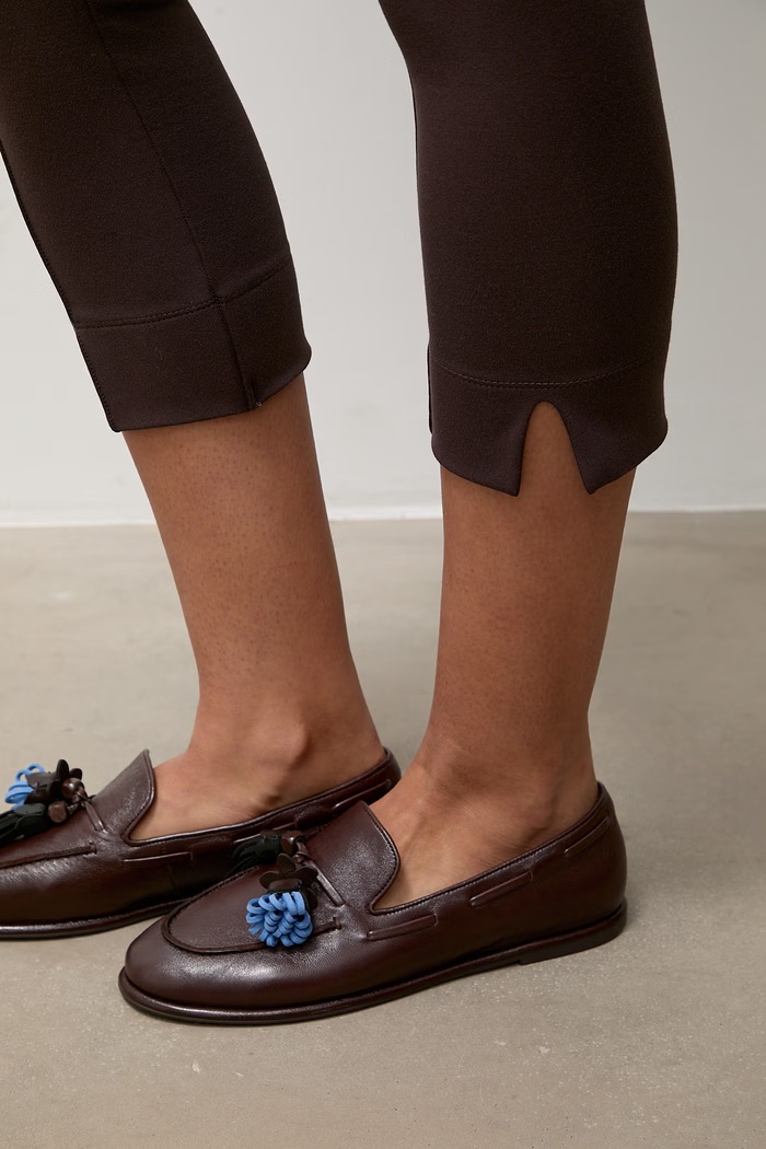Answear.LAB legginsy damskie z wiskozą 146 brązowy