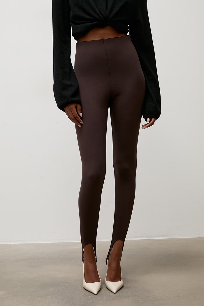 Answear.LAB legginsy damskie brązowy 876