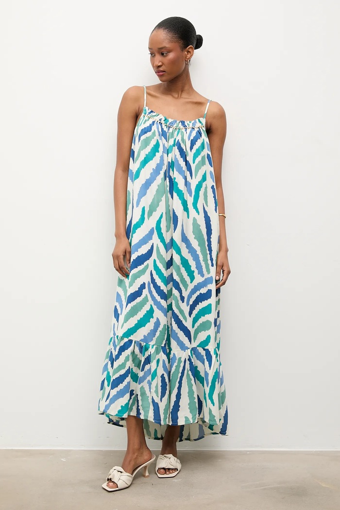 Φόρεμα Answear.LAB Africa.print.hak μπλε WS26