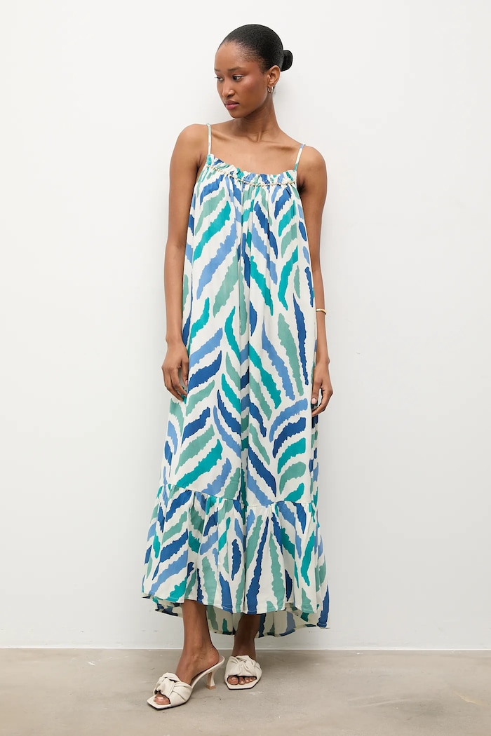 Φόρεμα Answear.LAB Africa.print.hak μπλε WS26