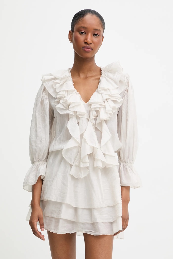 Answear.LAB rochie evazată bej 93283.iak