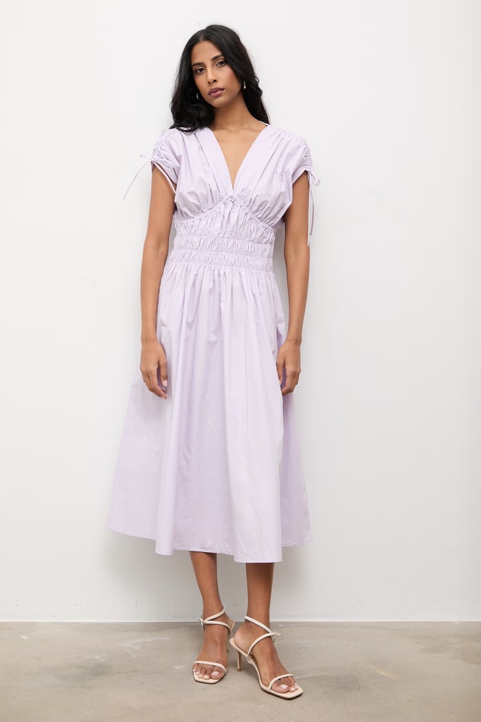 Answear.LAB rochie din bumbac ZY990.hak violet WS26