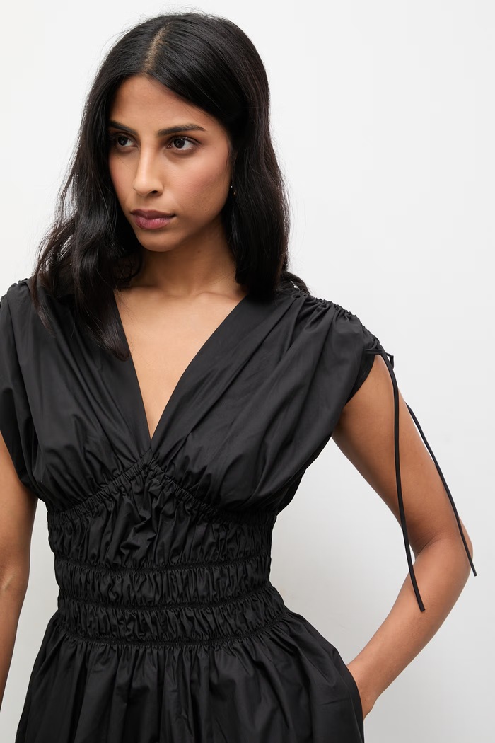 Answear.LAB rochie din bumbac negru ZY990.hak