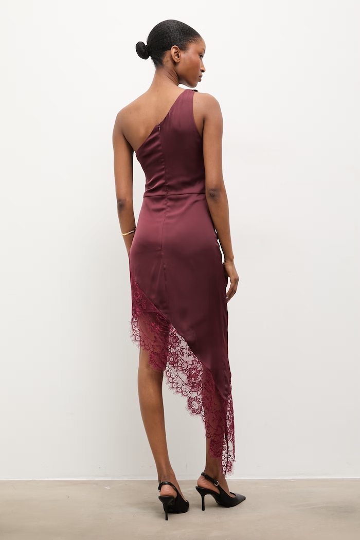 Ruházat Answear.LAB ruha dress.8407.tok burgundia