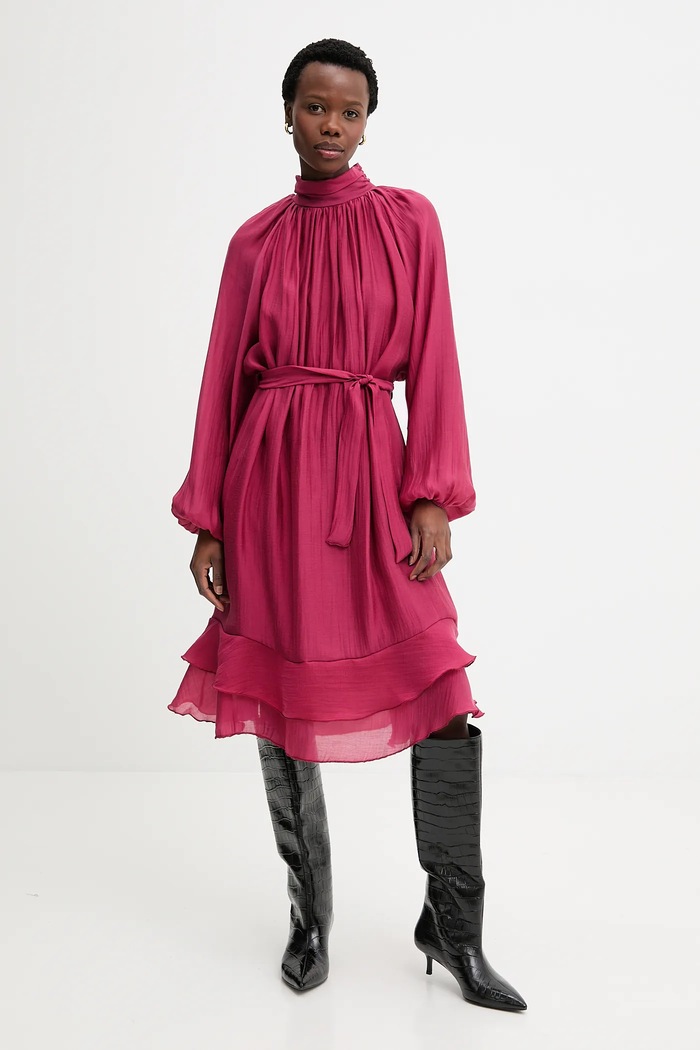 Šaty Answear.LAB mini burgundské PR27471.fjk