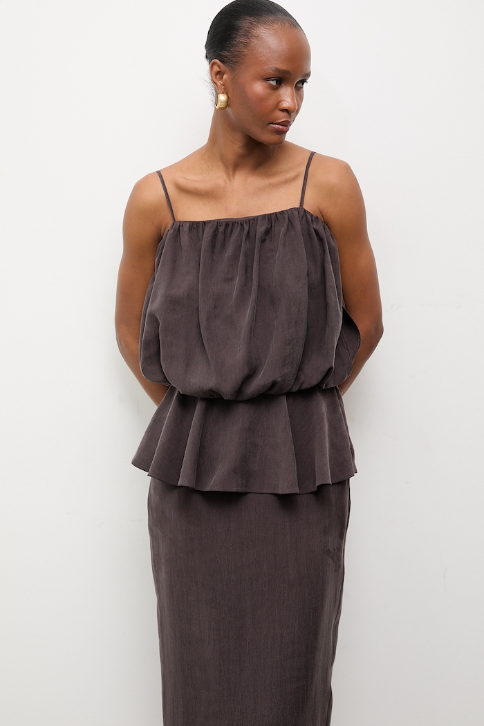 Answear.LAB Φόρεμα από την Unscripted collection καφέ EL3570.TOK