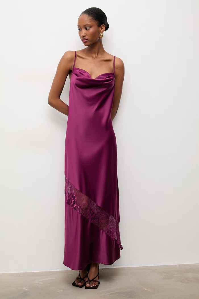 Answear.LAB kiszélesedő ruha 58413 burgundia WS26