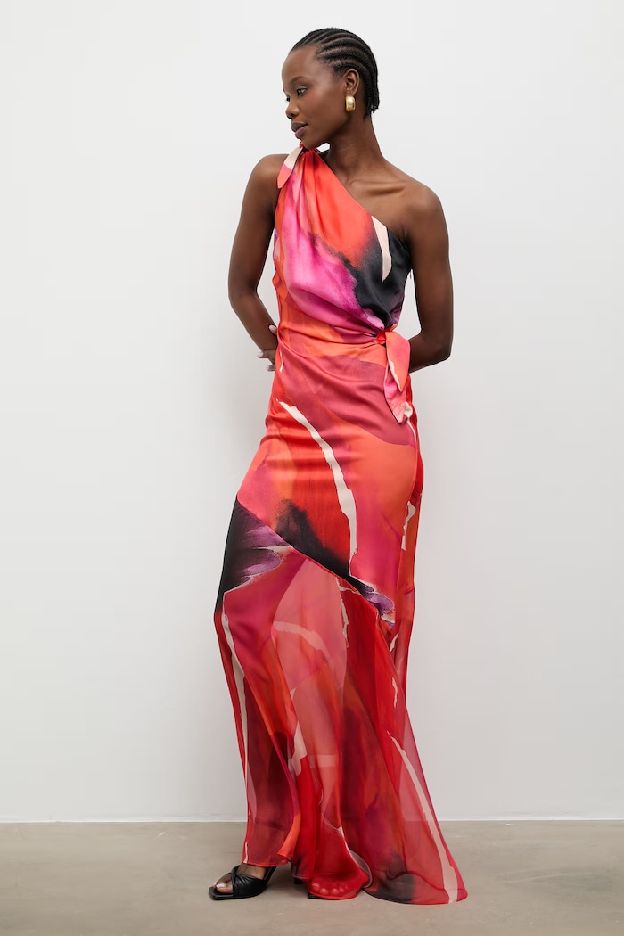 Answear.LAB rochie drapată 58467.tok portocaliu WS26