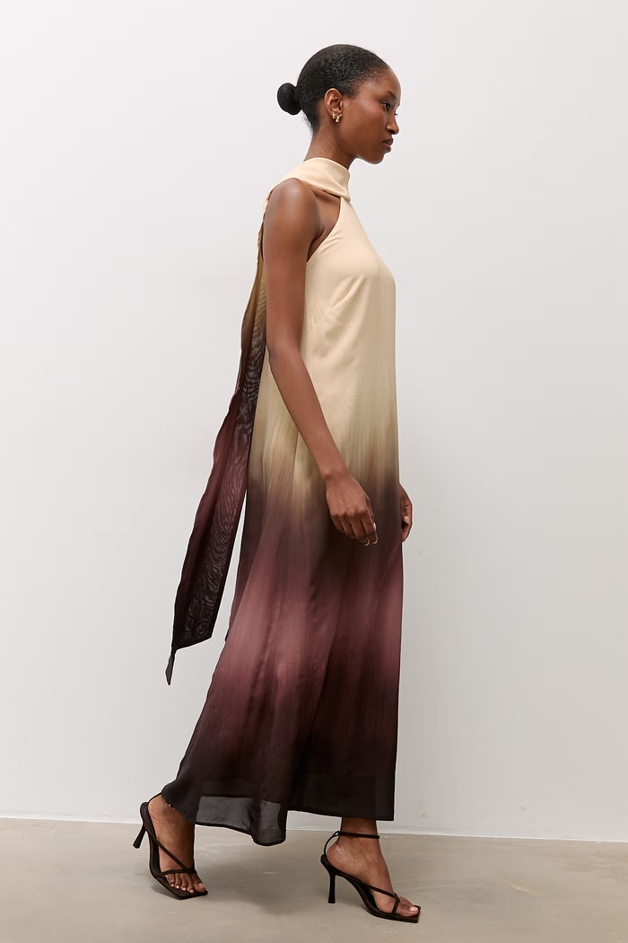 Answear.LAB vestito con lyocell beige EL3779.tok