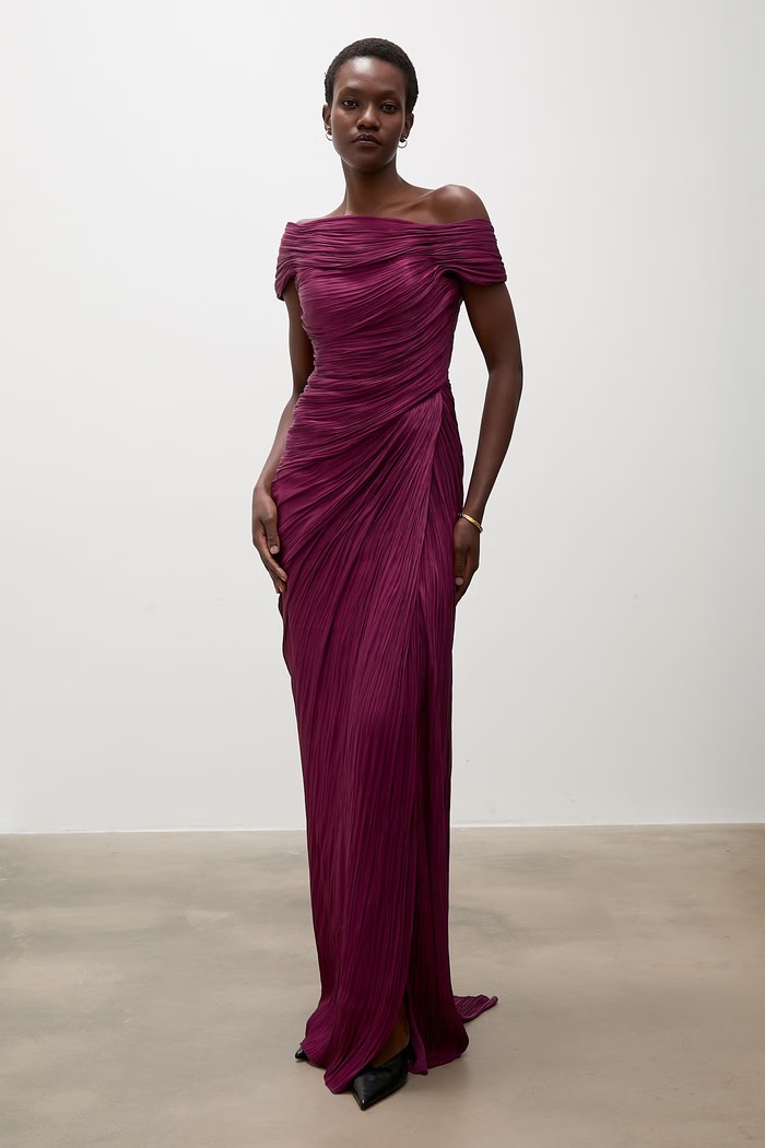 Sukienka gorsetowa Answear.LAB AB0975 bordowy