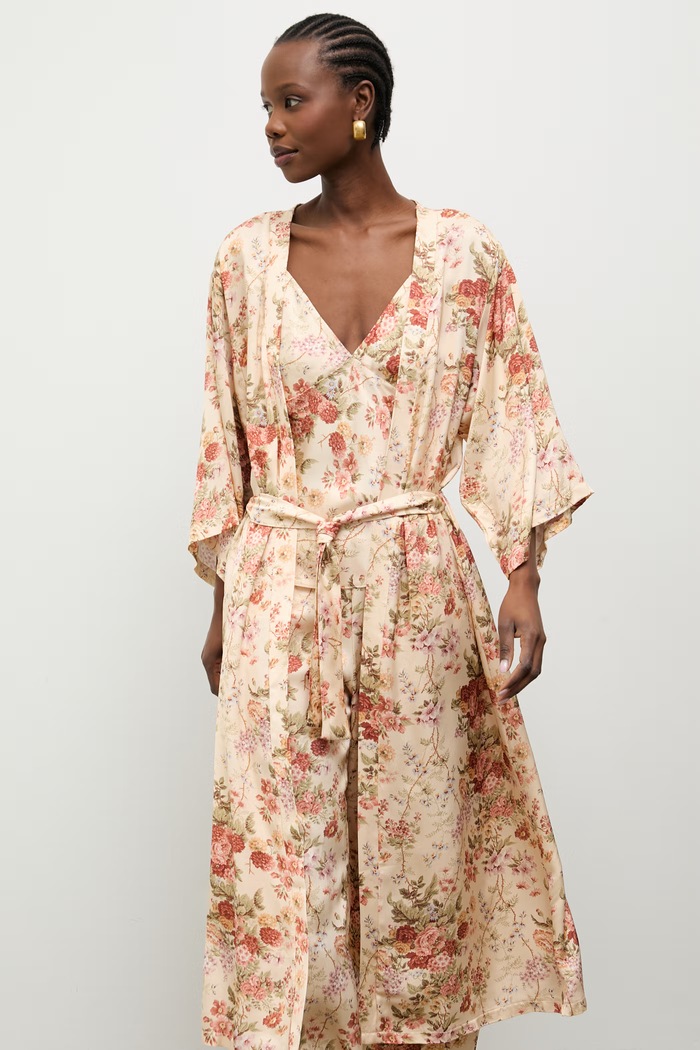 Answear.LAB sukienka kimono z wiskozy beżowy 95072.iak