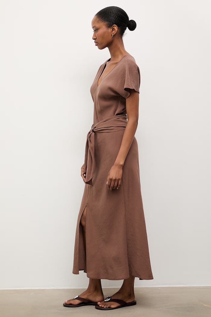 Answear.LAB rochie de vară din modal 58499/26Y.tok maro WS26