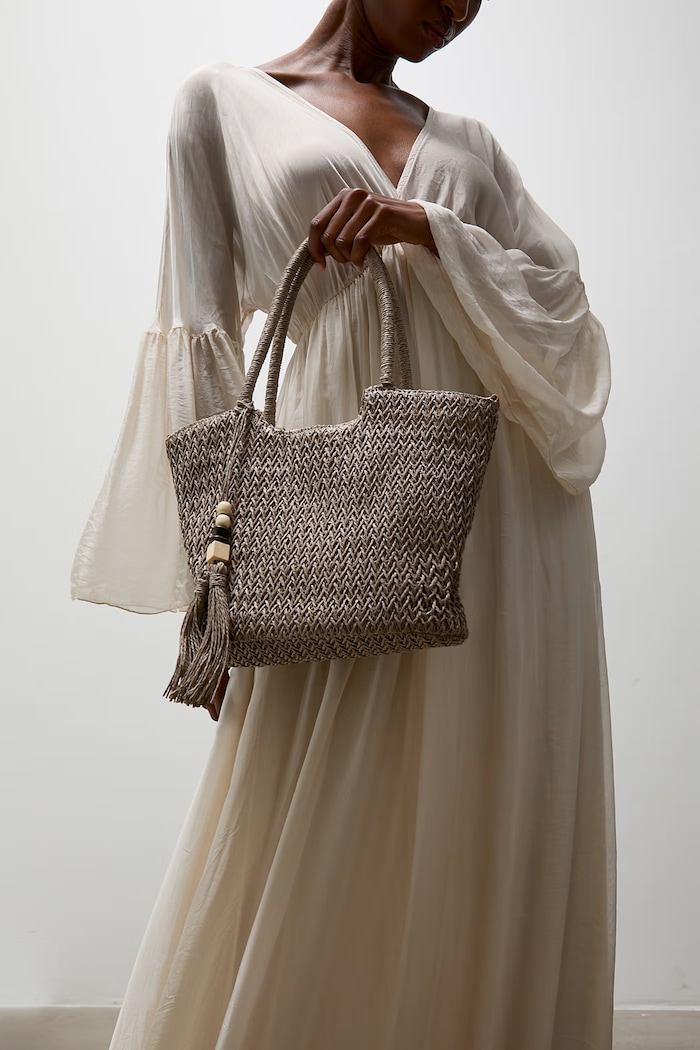 Answear.LAB crossbody kabelka dámska pletená hnedá MXXJD2502450899.hak