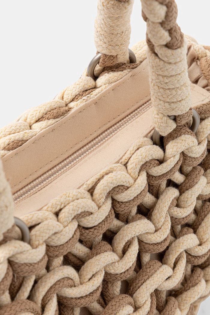Answear.LAB crossbody kabelka dámska bavlnená hnedá 25012.hak