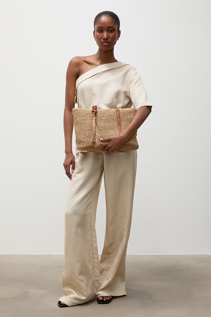 Answear.LAB kabelka typu shopper dámska pletená hnedá MXZQ2501270950