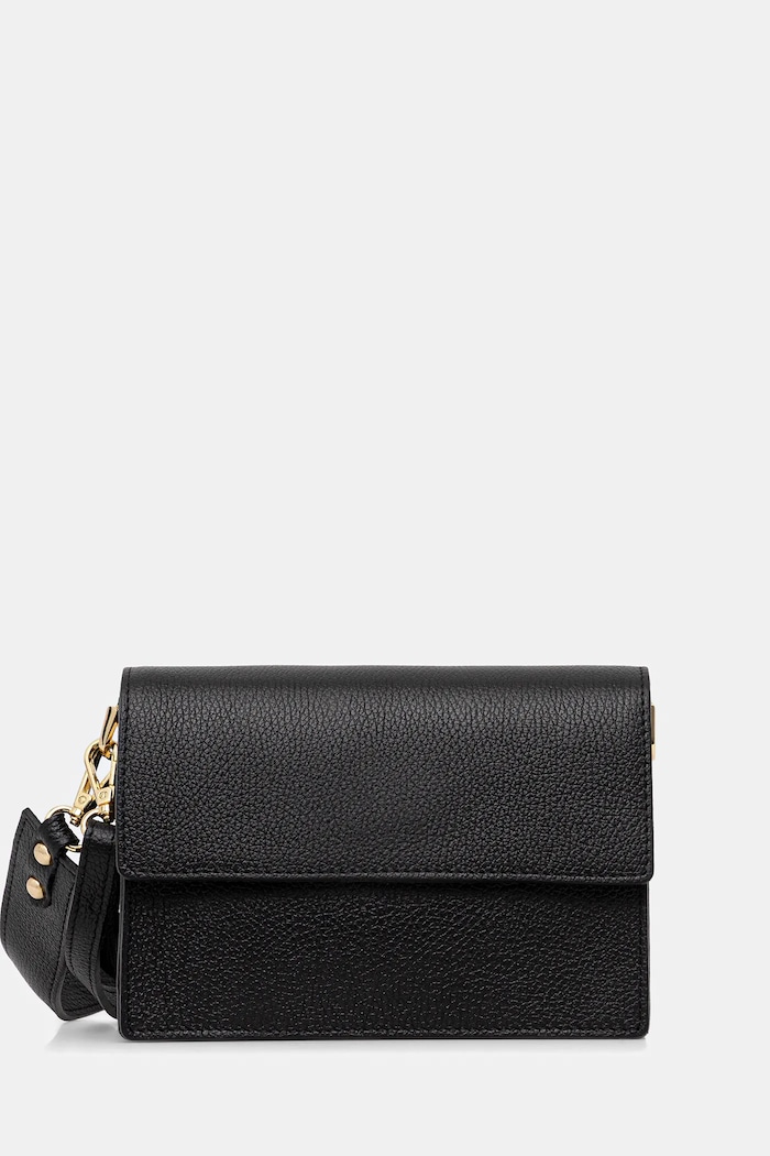 Answear.LAB crossbody kabelka dámska kožená usňová koža čierna SR27ML.pak