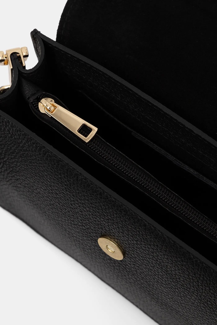 Answear.LAB crossbody kabelka dámska kožená SR27ML.pak čierna