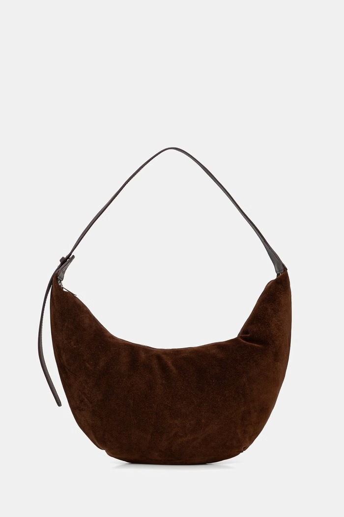 Answear.LAB torebka hobo damska zamszowa brązowy mbp109go3.isr