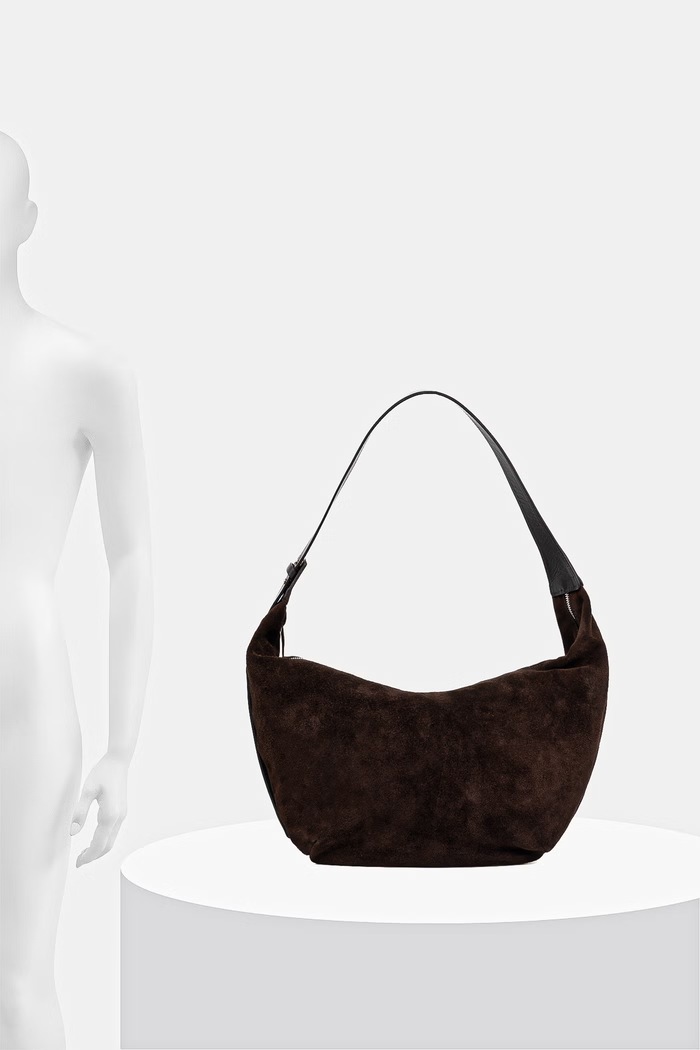Answear.LAB Hobo bag pentru femei din piele întoarsă mbp109go3.isr