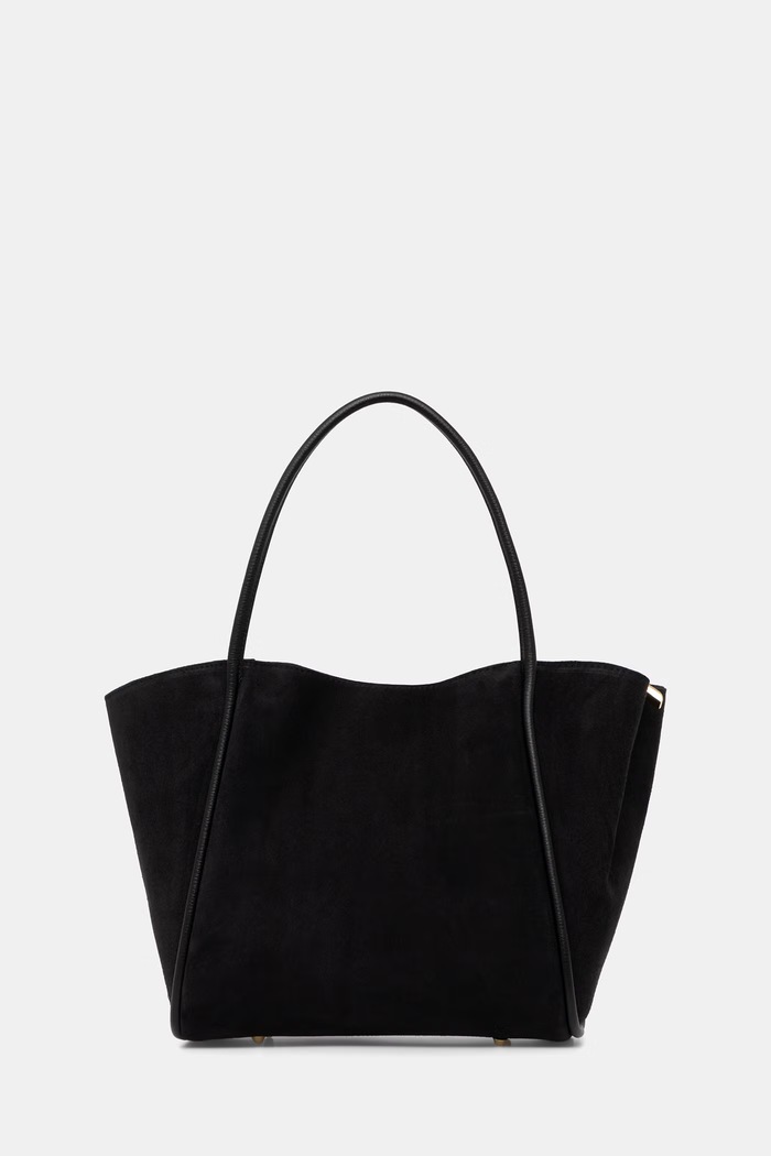 Answear.LAB kabelka typu shopper dámska semišová čierna sys1217.iak