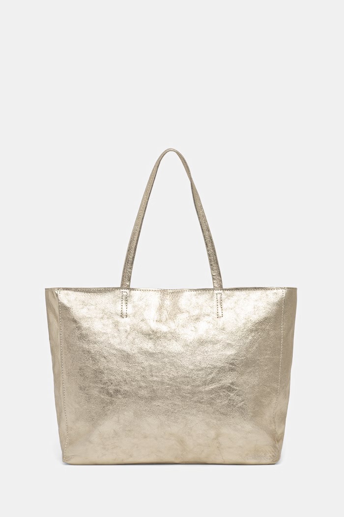 Answear.LAB torebka shopper damska skórzana złoty 755.podszewka.hak