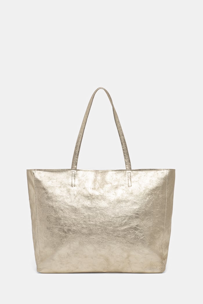 Answear.LAB torebka shopper damska skórzana złoty 755.podszewka.hak