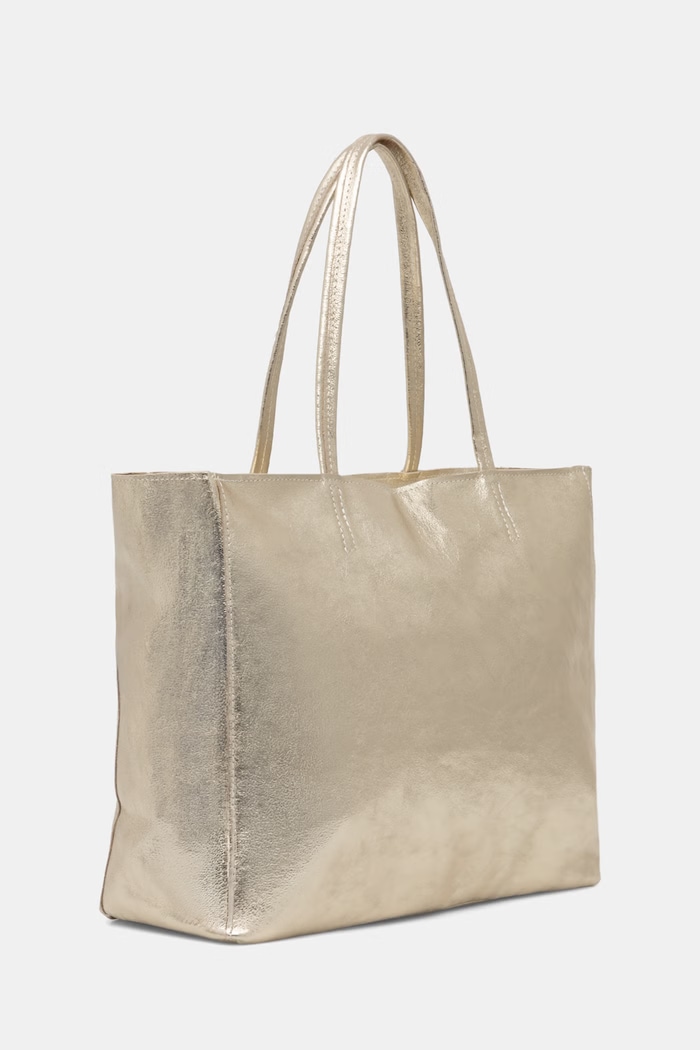 Answear.LAB torebka shopper damska skórzana 755.podszewka.hak złoty WS26