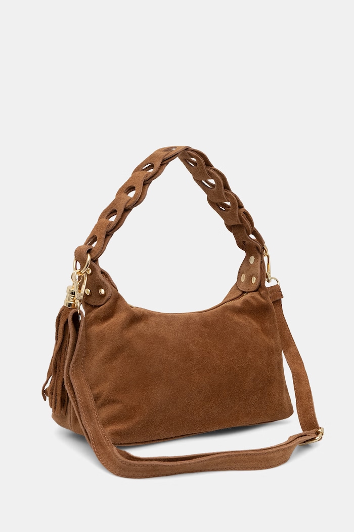 Answear.LAB crossbody kabelka dámska semišová 1486.hak hnedá WS26