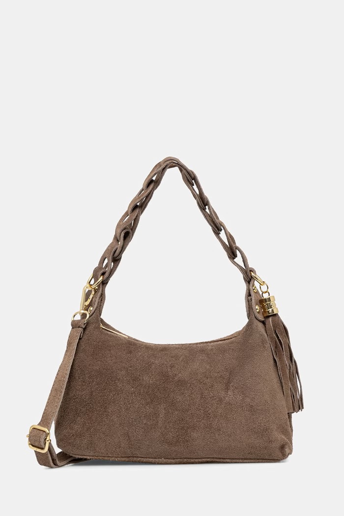 Answear.LAB crossbody kabelka dámska semišová hnedá 1486.hak