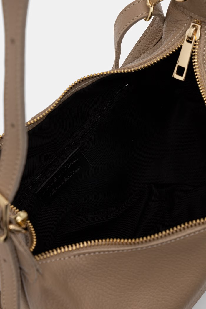 Answear.LAB dámska kožená crossbody kabelka 1118.hak hnedá