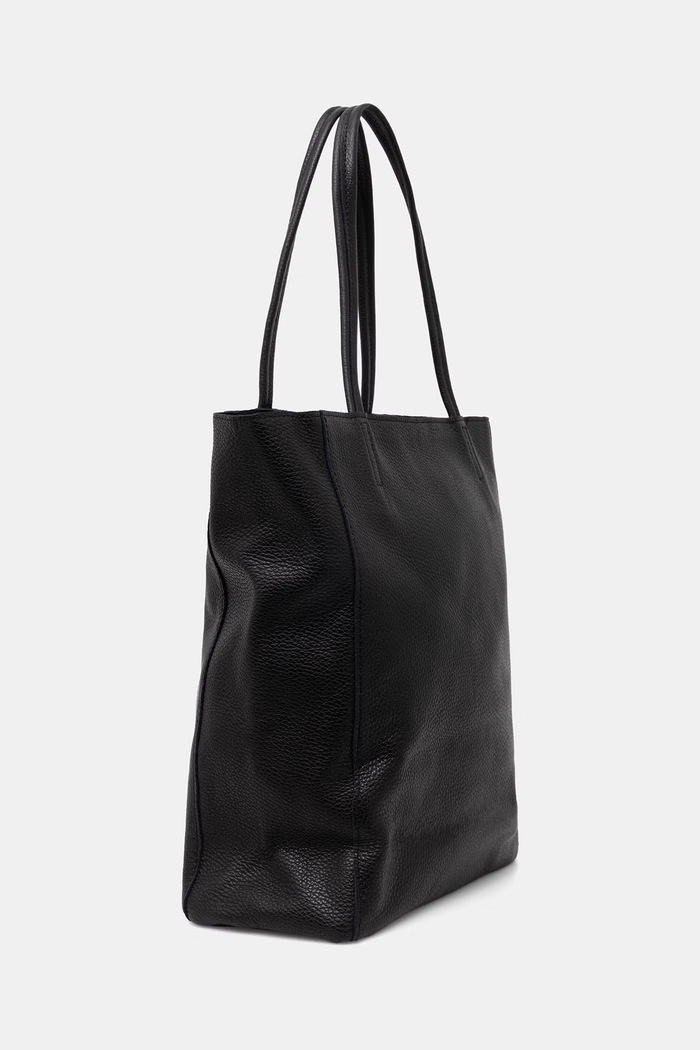 Answear.LAB Torebka shopper damska skórzana m.075.podszewka.hak czarny WS26