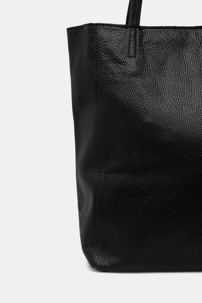 Akcesoria Answear.LAB Torebka shopper damska skórzana m.075.podszewka.hak czarny
