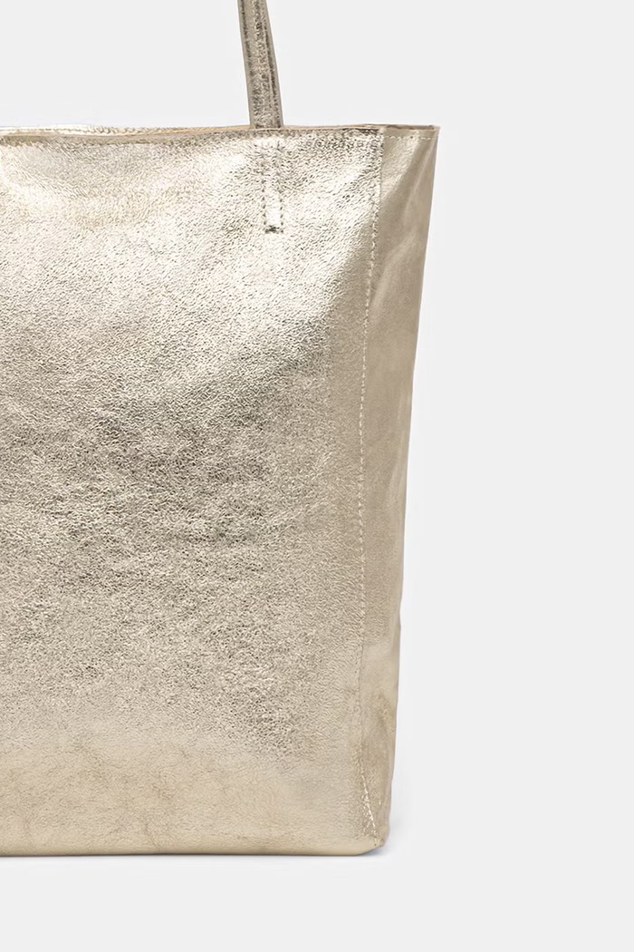 Akcesoria Answear.LAB torebka shopper damska skórzana m.075.podszewka.hak złoty