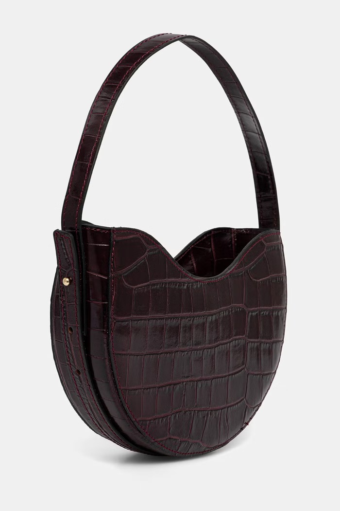 Answear.LAB hobo bag pentru femei, din piele YJS1202.iak burgundia WS26