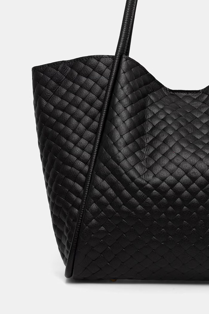 Doplnky Answear.LAB kabelka typu shopper dámska kožená SYS2204.iak čierna