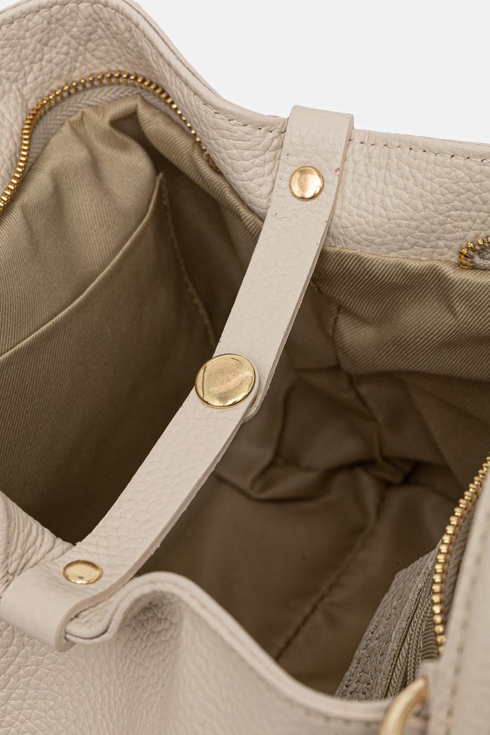 Answear.LAB shopper torba ženska usnjena WS26-TOD164 bež