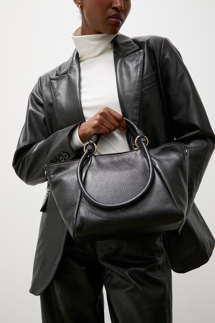 Answear.LAB shopper torba ženska usnjena črna a00101