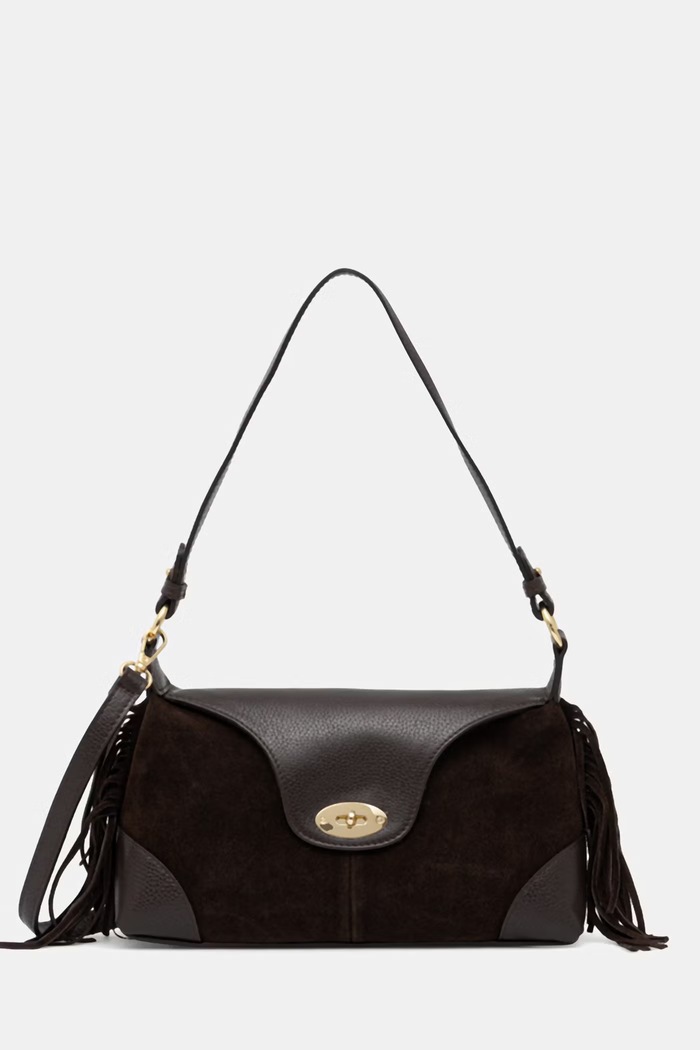 Answear.LAB Geantă crossbody damska din piele maro c00056