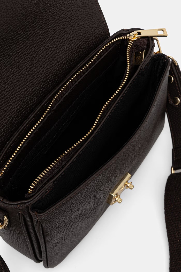 Answear.LAB geantă crossbody pentru femei, din piele a00016 maro