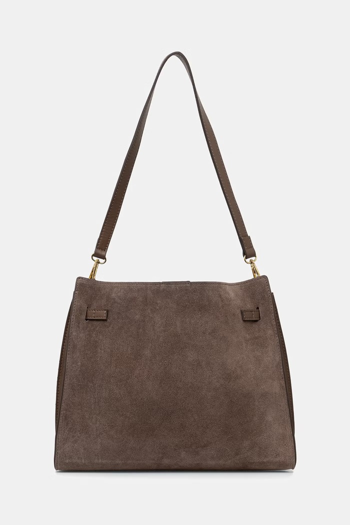 Kiegészítők Answear.LAB táska női velúrbőr MBP148SR3 barna