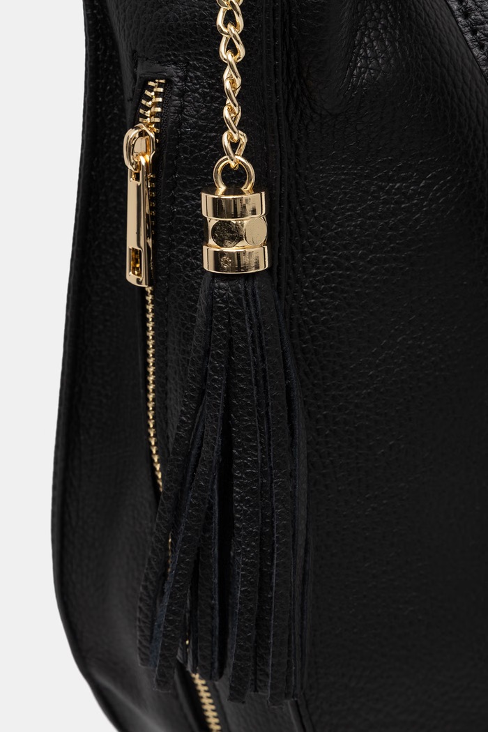 Answear.LAB shopper torba ženska usnjena črna 1131.iak