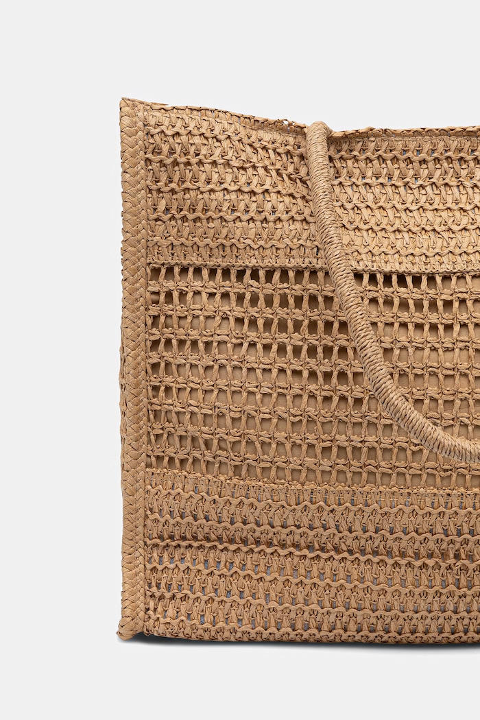 Akcesoria Answear.LAB torebka shopper damska pleciona F-B61019.hak brązowy