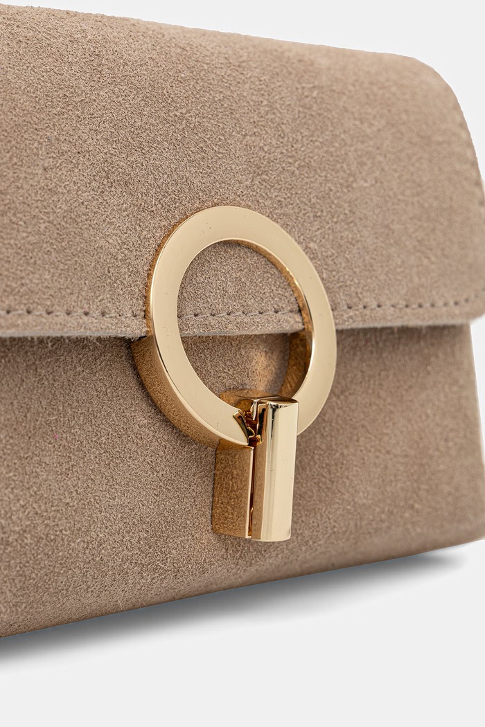 Answear.LAB torebka crossbody damska zamszowa beżowy 1341.hak