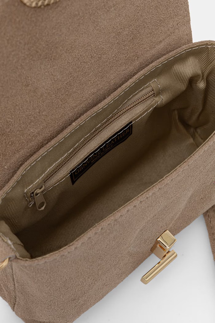 Answear.LAB torebka crossbody damska zamszowa 1341.hak beżowy