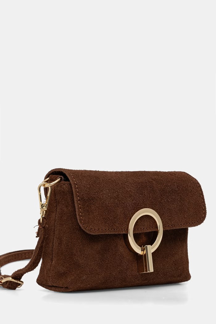 Answear.LAB torebka crossbody damska zamszowa 1341.hak brązowy WS26