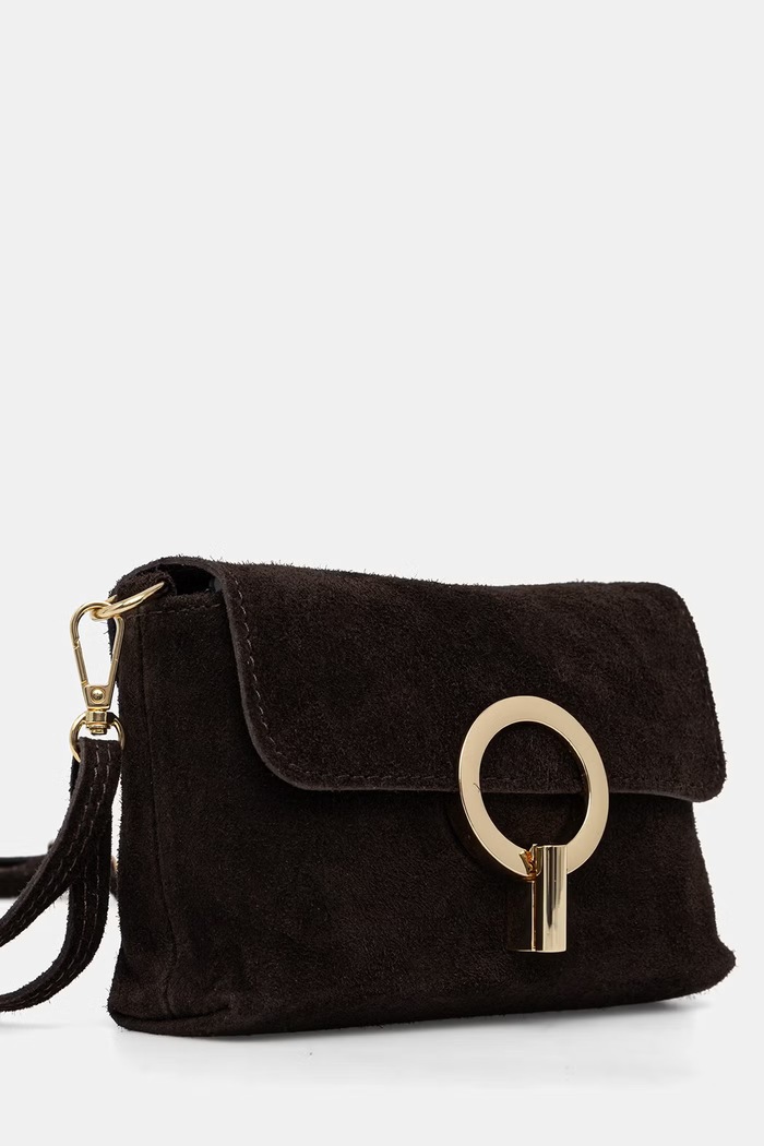 Answear.LAB torebka crossbody damska zamszowa 1341.hak brązowy WS26